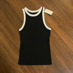 a new day Black Top with White Trim